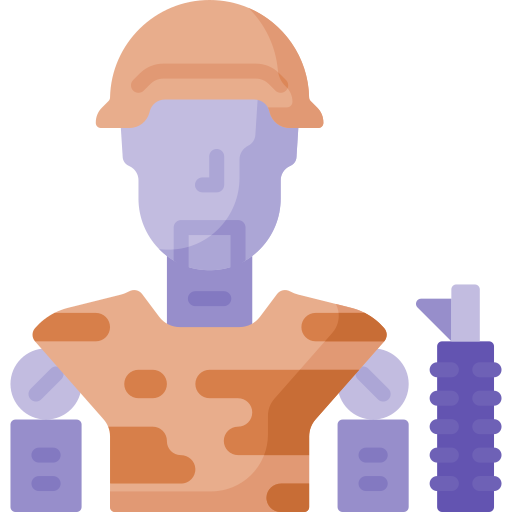 Robot soldier Special Flat icon