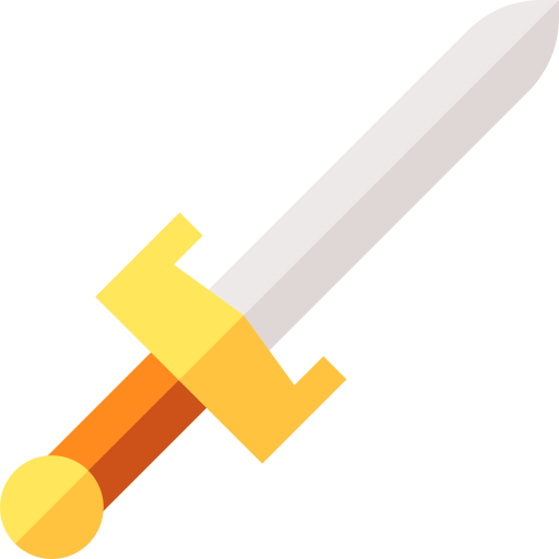 zwaard Basic Straight Flat icoon