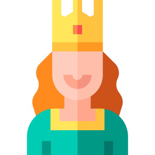 królowa Basic Straight Flat ikona