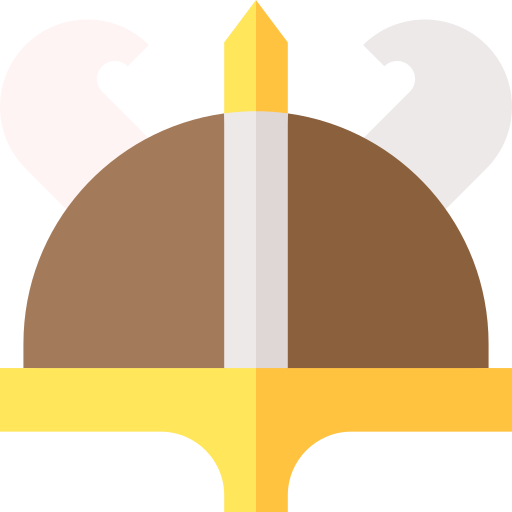 capacete viking Basic Straight Flat Ícone