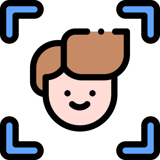 Face id Detailed Rounded Lineal color icon