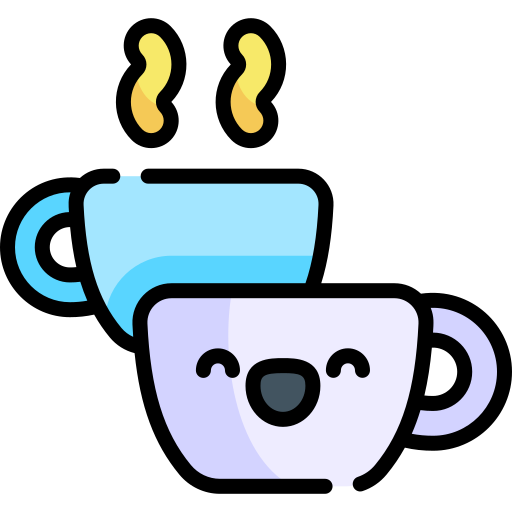 커피 컵 Kawaii Lineal color icon