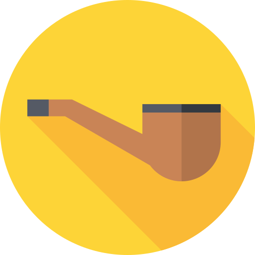 pfeife rauchen Flat Circular Flat icon