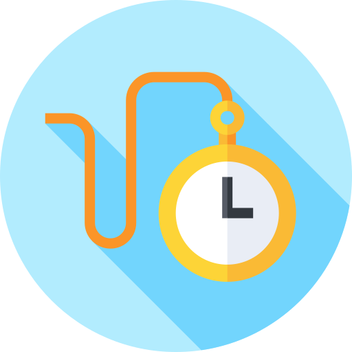 reloj Flat Circular Flat icono