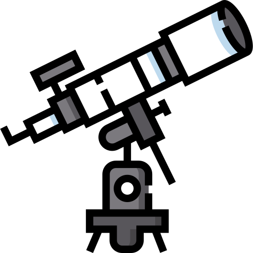 teleskop Detailed Straight Lineal color ikona