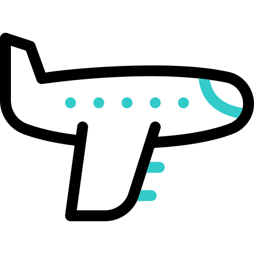 samolot Basic Accent Outline ikona
