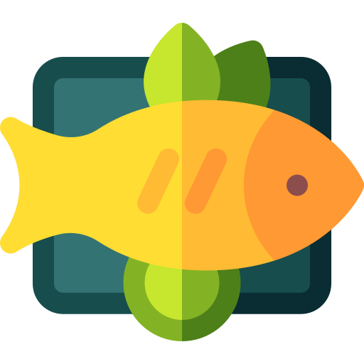 Fried fish Basic Rounded Flat icon