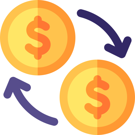 flujo de dinero Basic Rounded Flat icono