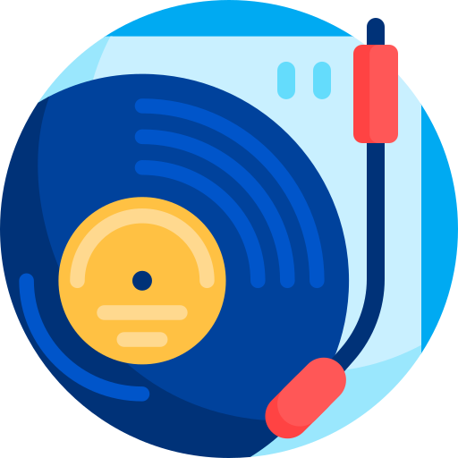 vinyl Detailed Flat Circular Flat icon