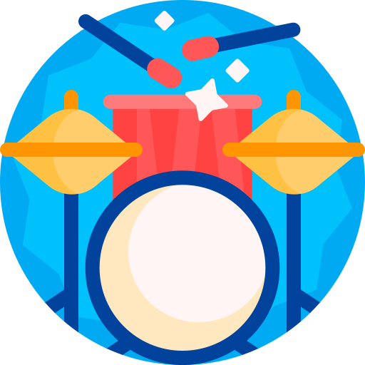 tambores Detailed Flat Circular Flat icono