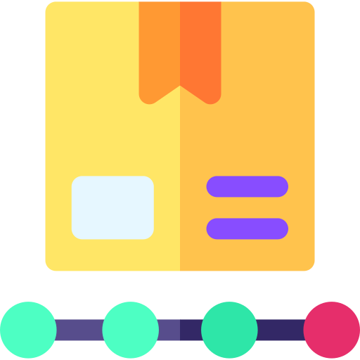 logistiek Basic Rounded Flat icoon