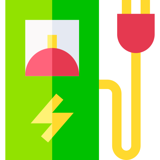 energia electrica Basic Straight Flat icono