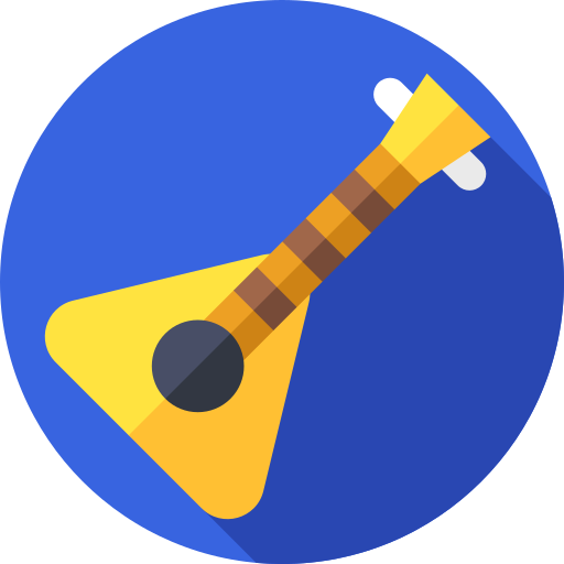 Balalaika Flat Circular Flat icon