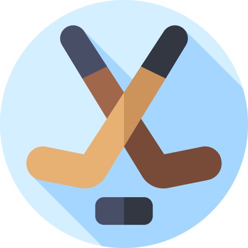 hockey sobre hielo Flat Circular Flat icono