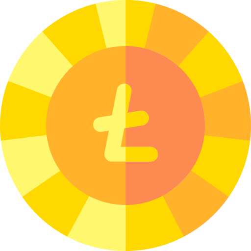 litecoin Basic Rounded Flat ikona