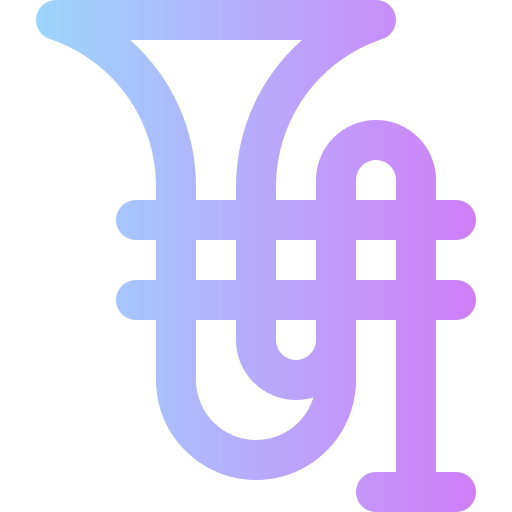 Trombone Super Basic Rounded Gradient icon