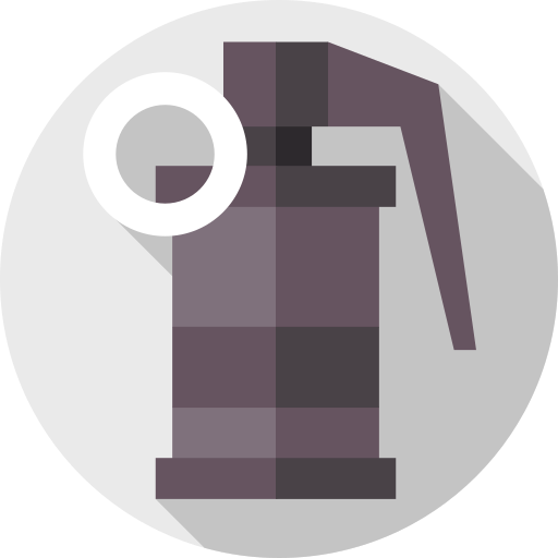 Smoke grenade Flat Circular Flat icon
