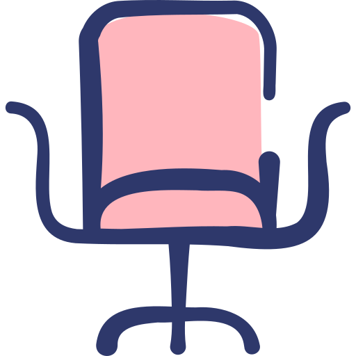 silla Basic Hand Drawn Lineal Color icono
