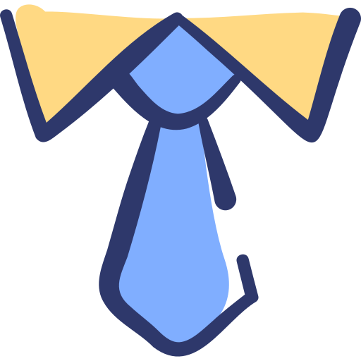 Tie Basic Hand Drawn Lineal Color icon