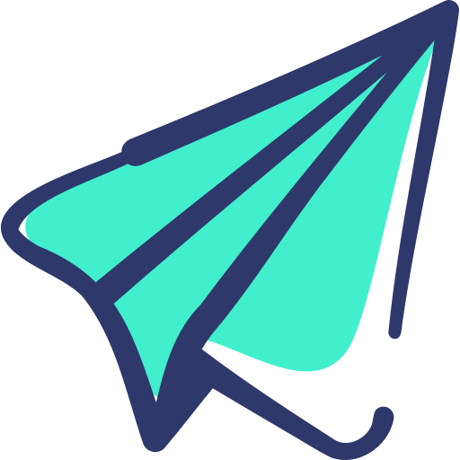 aereo di carta Basic Hand Drawn Lineal Color icona