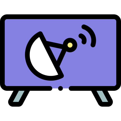 Satellite tv Detailed Rounded Lineal color icon