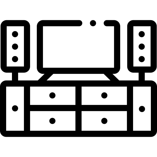 thuisbioscoop Detailed Rounded Lineal icoon