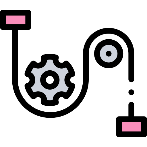 역학 Detailed Rounded Lineal color icon