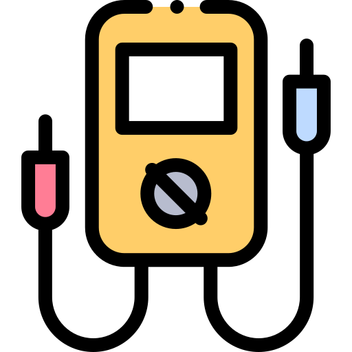 電圧計 Detailed Rounded Lineal color icon