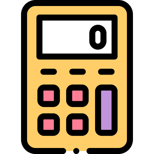 Calculator Detailed Rounded Lineal color icon