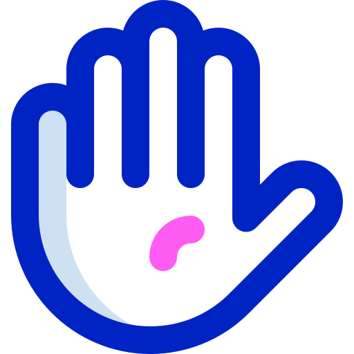 Hand Super Basic Orbit Color icon