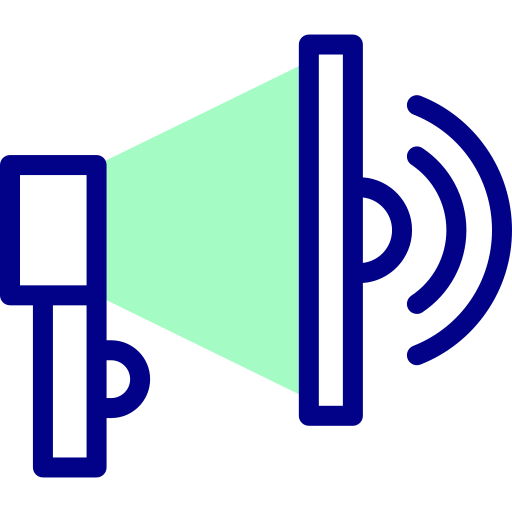 megafon Detailed Mixed Lineal color ikona