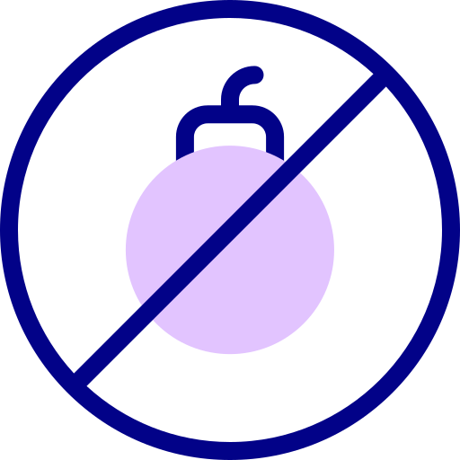 No bombs Detailed Mixed Lineal color icon