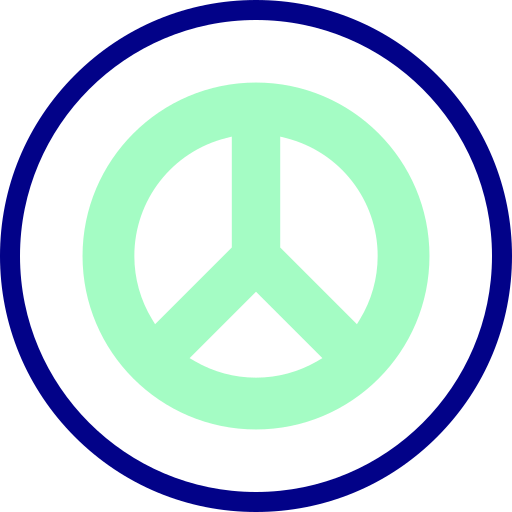 Peace sign Detailed Mixed Lineal color icon