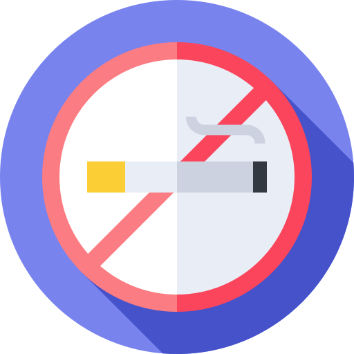 no fumar Flat Circular Flat icono