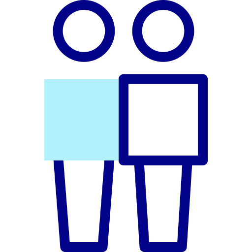 Couple Detailed Mixed Lineal color icon