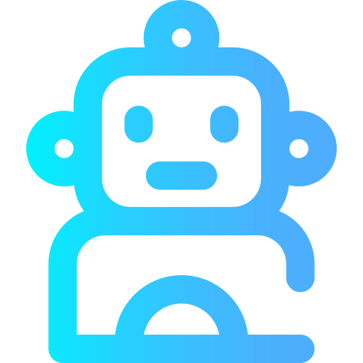 robot Super Basic Omission Gradient ikona
