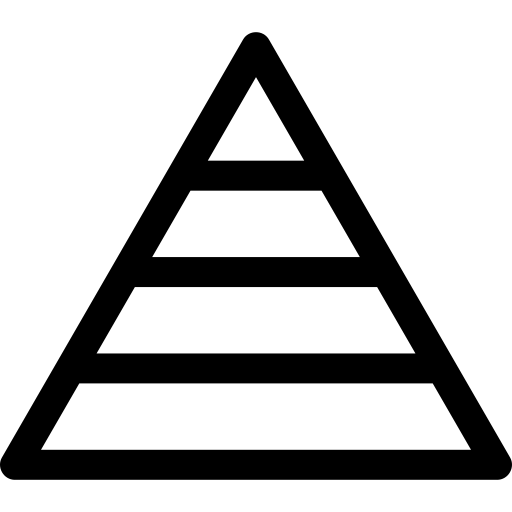 pyramide Basic Rounded Lineal Icône