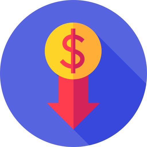 Devaluation Flat Circular Flat icon