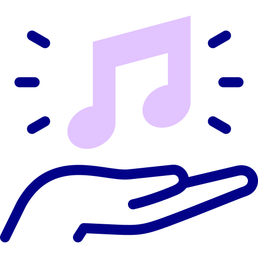 음악 Detailed Mixed Lineal color icon