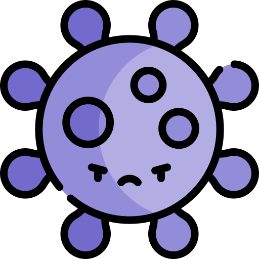 ウイルス Kawaii Lineal color icon