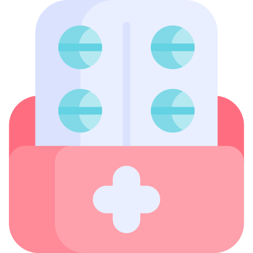 medicamento Kawaii Flat icono