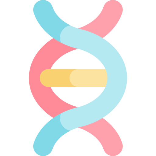 Цепь ДНК Kawaii Flat иконка