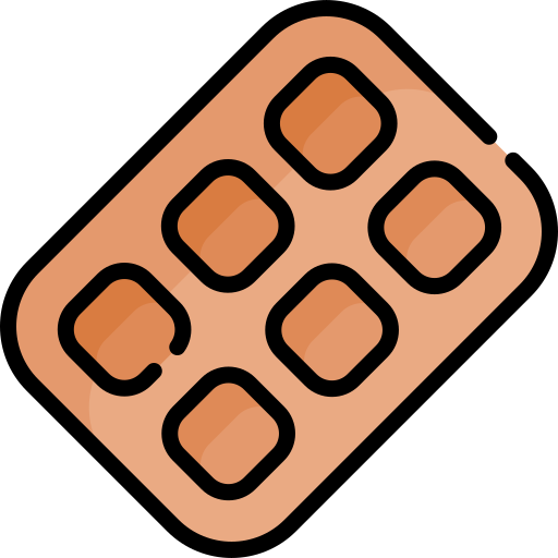 barra de chocolate Kawaii Lineal color icono