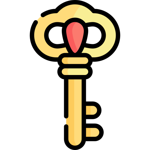 Key Kawaii Lineal color icon