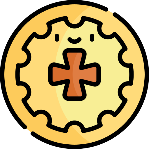 moneda Kawaii Lineal color icono