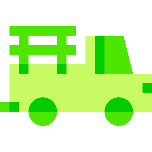 pick-up vrachtwagen Basic Sheer Flat icoon