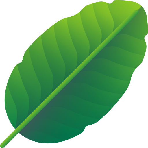 feuilles tropicales 3D Color Icône