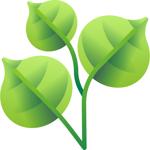 Tropical leaves 3D Color icon