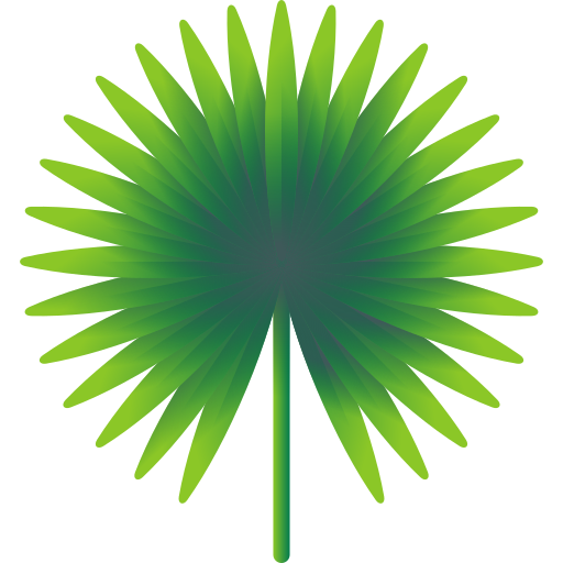 hojas tropicales 3D Color icono
