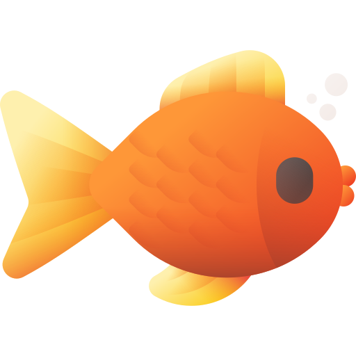 peixe dourado 3D Color Ícone